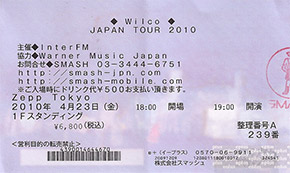 Wilco - 2010/4/23 @ Zepp Tokyo